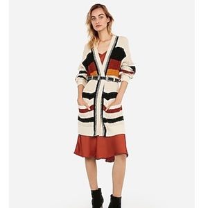 COPY - Express Striped Thermal Wedge Cardigan size Small